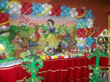 Dicas de Aniversrio Infantil - Decoraão com o tema Infantil Branca de Neve